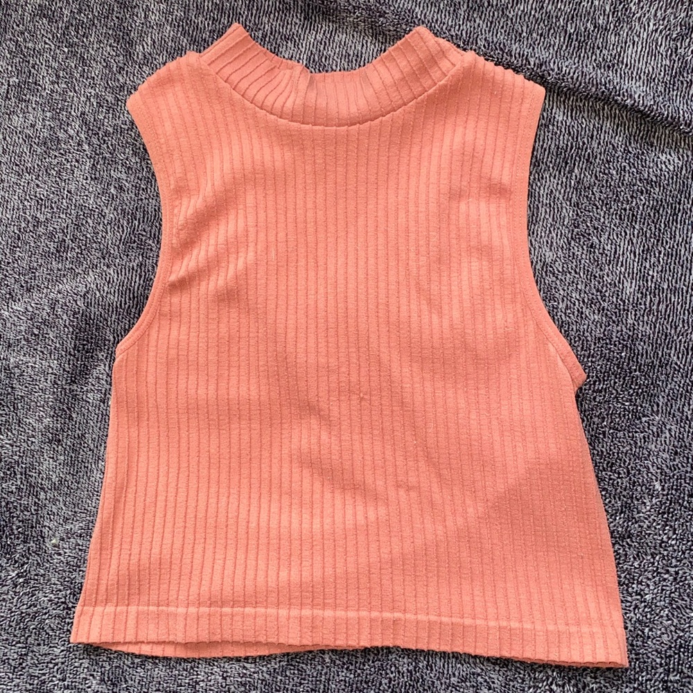 coral color halter top